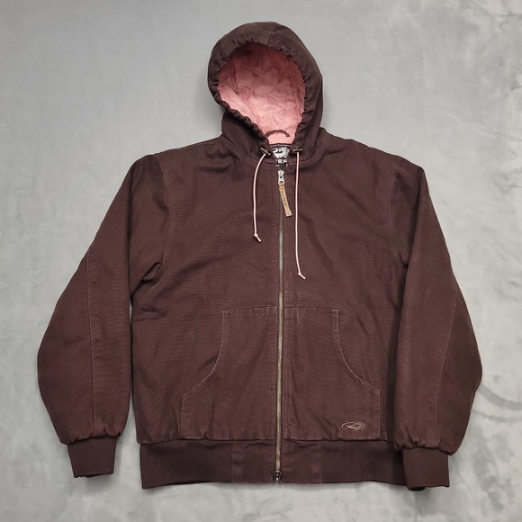 Roper Jackets & Blazers - Roper Canvas Jacket Women L Brown Hooded Western Workwear Fleece Lined Active